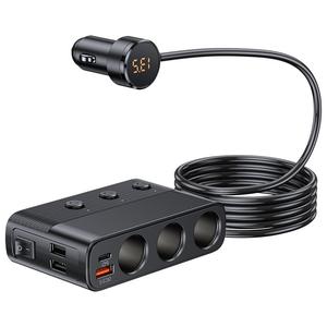 <span class=keywords><strong>Chargeur</strong></span> USB haute puissance 12V/24V à 3 prises Allume-cigare portable à charge rapide Compatible MP3 APE FLAC au prix de gros - Product Image 1