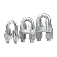 SGD Colliers de serrage métriques pour câbles métalliques, très polis, malléables, robustes, type Simplex, doubles, pour levage et applications lourdes