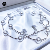 Collier de perles élégant pour femmes Chaînes de bijoux de mode Style classique en forme de boule pour la fête de mariage disponible pour la vente en gros