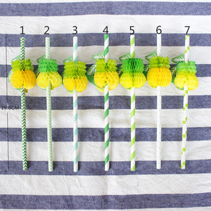 Pineapple Paper Straws Honeycomb Design Wood Pulp Disposable Cocktail Bar Supplies Straight Pipe - Product Image 3