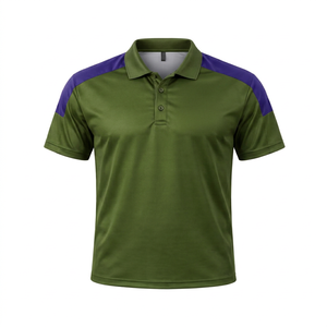Camiseta Polo Sublimada Verde Oliva Personalizada, de Secado Rápido, Deportiva, con Logotipo de la Mascota de los Ravens, Manga Corta - Product Image 1