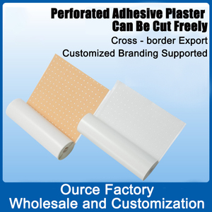 Hochwertige benutzer definierte medizinische Hautfarbe Zinkoxid-Kleber Wund pflaster Atmungsaktives Baumwoll-Sport band mit Loch - Product Image 6