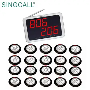 SINGCALL गर्म बेच उपयोगी वेटर पेजर प्रणाली 20 Pcs इमरजेंसी कॉलिंग बटन