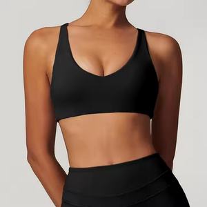 Women <b>Yoga</b> <b>Top</b> Custom logo Backless Gym Sports Bra for Women Running Casual High Support <b>Yoga</b> Bra Women's Bra - Product Image 3
