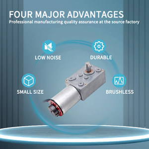 Mô-men xoắn cao rpm Thấp Nhỏ Micro điện Worm hộp Số động cơ ổ đĩa 6V 12V 24V 370 không chổi than BLDC Worm Gear DC động cơ - Product Image 3