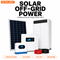 Système d'alimentation solaire hors réseau, alternative au générateur diesel, ensemble complet avec panneaux, stockage et onduleur pour la sauvegarde de l'alimentation domestique