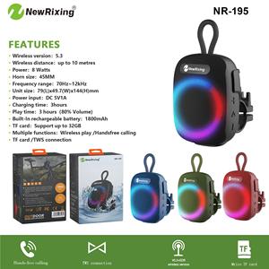 New RGB Light Waterproof Bicycle Speaker Mini Wireless BT Speakers Belt Hook Suitable <strong>for</strong> Mountain Bag Clip Anti-drop Silicone - Product Image 6
