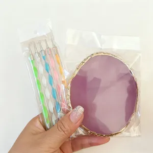 22/27Pcs <b>Nail</b> Art Brush Kit Manicure <b>Tool</b> Set With Double Ended <b>Dotting</b> Pens 3D Sculpture Pens Resin Palette For Salon DIY <b>Nail</b> - Product Image 5