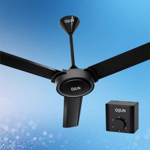 Ventilateur de plafond 56 pouces, nouveau modèle tendance avec régulateur à 5 vitesses, couleur blanc mat/noir, poids de 3,5 kg - Product Image 4