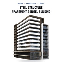 Bâtiment à structure en acier multi-étages, immeuble préfabriqué de grande hauteur pour les projets résidentiels, hôteliers et de bureaux