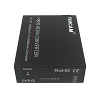 Convertidor de Medios de Fibra Óptica Ethernet de 100M, Fibra Única SC 25km WDM 1310/1550nm, Transceptor de Red RJ45