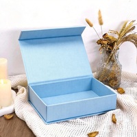 Emballage en lin personnalisé, boîte rectangulaire en carton, organisateur décoratif, rangement de livres, carnet, journal, planificateur, boîtes d'emballage en papier