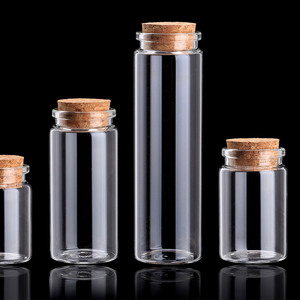 Bán buôn 20ml 30ml 50ml 65ml 90ml rõ ràng tin nhắn thủy tinh có nhu cầu chai với nút chai màn hình hàng đầu in - Product Image 5