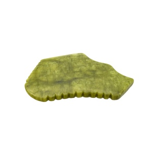 Guasha Alat Pijat Papan Batu Giok Alam, untuk Perawatan Terapi Akupunktur Kaki Punggung Wajah - Product Image 4