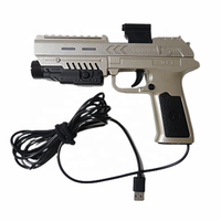 Pistolet de jeu d'arcade modifié en pistolet à lumière USB avec 4 capteurs LED pour jeu de tir sur PC avec effets de choc et de recul