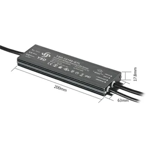 CUL Slim Driver 24V 300W 200W 100W IP20 Ultra Thin Indoor Switch Driver Triac 0-10V Dimmable LED Power Supply