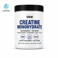 LUVVITA OEM Créatine en Poudre en Vrac, Complément Alimentaire à Marque Privée 500g, Créatine Monohydrate Micronisée Pure Optimum Nutrition
