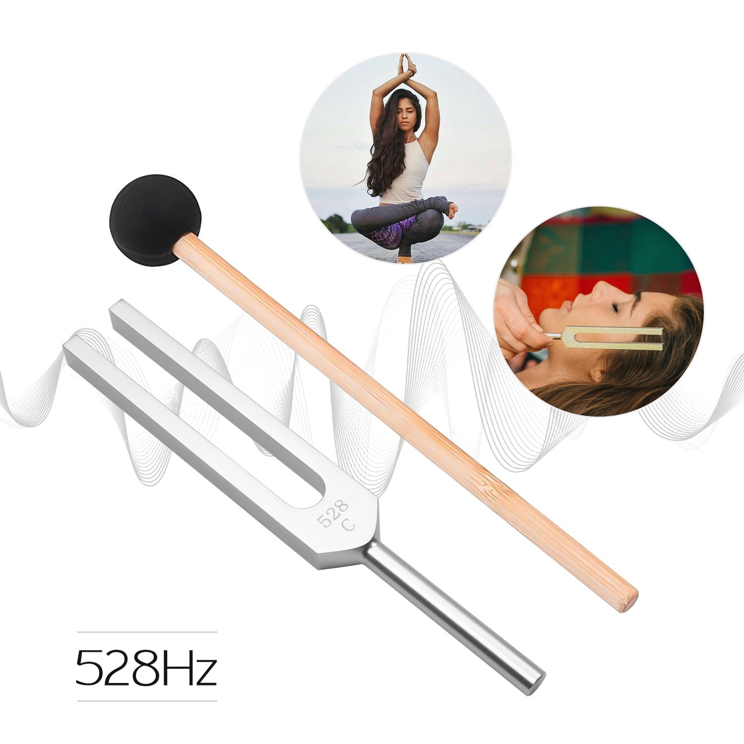 Aluminum Alloy Tuning Fork 528C - Sound Healing Instrument
