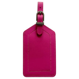 Etiqueta de equipaje de cuero PU de alta calidad, ajustable, multicolor, duradera, para tarjeta de embarque, de cuero completo, en blanco para personalizar. - Product Image 1