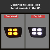 Feux de jour à LED bicolores pour Toyota 4Runner 2006-2009, feux de jour à LED quadruples blancs et jaunes avec clignotants