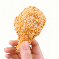 Crème glacée au poulet frit viral avec des miettes de biscuits à la vanille et un centre au chocolat Emballage personnalisé en boîte halal