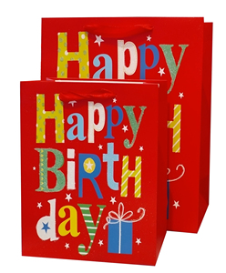 Bolsas de regalo de <span class=keywords><strong>feliz</strong></span> cumpleaños Bolsas de regalo de papel grandes con asa <span class=keywords><strong>para</strong></span> mujeres Hombres Fiesta Niñas Niños Cumpleaños - Product Image 1