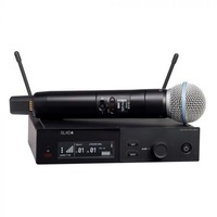 Système de microphone sans fil UHF SLXD4 SLXD24 SLX BETA87A KSM8 KSM9 KSM11 avec synchronisation de fréquence infrarouge, réduction du bruit, léger