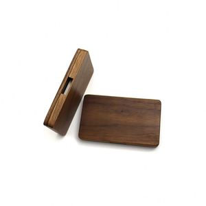 Tarjetero Portátil de Madera Sólida para Tarjetas de Visita y Crédito, para Hombre y Mujer, Regalo Empresarial, Caja Rectangular con Cierre Magnético - Product Image 3
