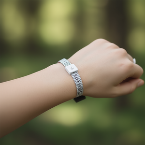 Cinta métrica blanca E4373 con pulsera para medición precisa, uso en exteriores - Product Image 2