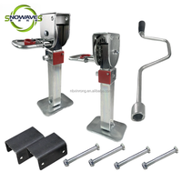 Pied de support de camping-car pliable et rétractable robuste, 1000 kg, pied de support de remorque, vérin de remorque manuel, version améliorée