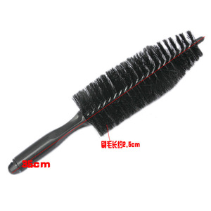 Brosse pour pneus de voiture, outil de nettoyage de roues à poils longs de 2.5 cm, matériau ABS noir - Product Image 5