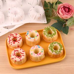 Moule à gâteau miniature personnalisé à 6 cavités, moule à gâteau tube cannelé en silicone antiadhésif pour cupcakes, beignets, muffins - Product Image 6