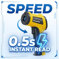 Pistolet thermique infrarouge numérique à laser IR, thermomètre infrarouge sans contact, affichage LCD, thermomètre infrarouge électronique à piles