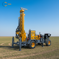 Petite pompe de forage portable à moteur diesel, machine de forage de puits jusqu'à 200 m, équipement de forage monté sur camion