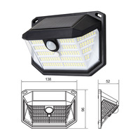 Lampes solaires murales d'extérieur, lampe de sécurité LED à détecteur de mouvement PIR, panneau solaire étanche, lumière du crépuscule à l'aube pour patio, garage, véranda