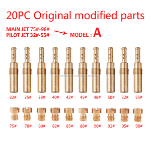 Kit de 20 buses principales pour carburateur de moto, buses pilotes lentes, injecteurs principaux, buses pour NSR PWK PWM PE Mikuni OKO <span class=keywords><strong>Keihin</strong></span> KOSO Carb - Product Image 2