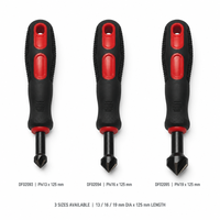 Kit de débavureurs manuels ergonomiques 13, 16, 19 mm avec poignée souple pour le travail du bois – 3 tailles