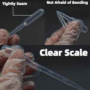 Pipetas cuentagotas de 3 ml para transferencia de aceites esenciales, cuentagotas de plástico desechables para experimentos científicos, <span class=keywords><strong>manualidades</strong></span>, herramienta de maquillaje - Product Image 3