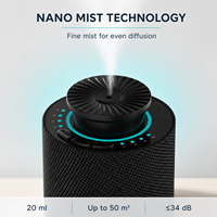 Diffuseur d'arômes pour voiture 20 ml, Bluetooth, sans eau, nébuliseur de parfum, niveaux réglables, minuterie intelligente, lumière ambiante, silencieux 34 dB