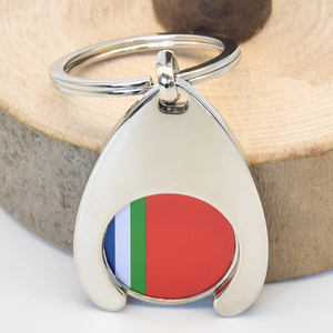 Cá Nhân Xe Đẩy Đồng Xu Chủ Vòng Chìa Khóa Tùy Chỉnh Kim Loại Euro Mua Sắm Giỏ Hàng Mã Token Keychain - Product Image 3