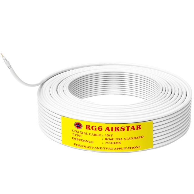 RG6 CCTV COAXIAL CABLE Low Loss AIRSTAR TV CABLE 100Y