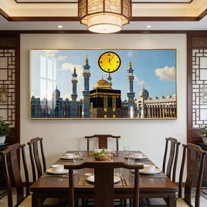 Peinture décorative pour salle à manger et chambre à coucher, paysage architectural islamique, peinture en porcelaine cristalline, lumière LED, 3D, UV, montage mural - Product Image 3