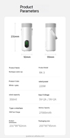 Bouilloire à eau bouillante sans fil portable personnalisée OEM Bouilloire isolée intelligente alimentée par batterie USB pour le voyage