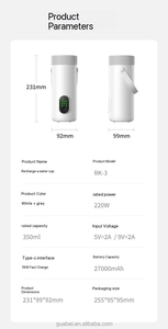 OEM Custom Portable Wireless Boiling Water <strong>Kettle</strong> Smart <strong>USB</strong> Battery-powered Rechargeable Insulated <strong>Kettle</strong> for Travel - Product Image 5