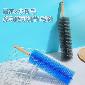 Brosse à plumes en nylon bleu-gris flexible pour le nettoyage domestique, idéale pour les écrans de fenêtre, les stores, les canapés et l'élimination de la poussière - Product Image 5