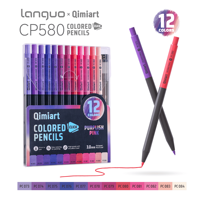 Coffret de Crayons Mécaniques Rose et Violet Rêveurs – Série Pastel Automatique Non Soluble pour Illustration Tendance Filles