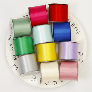 Bán Buôn Tùy Chỉnh 196 Màu Sắc 100 Yard Đơn Đôi Mặt Đồng Bằng 1 1/2 Inch 100% <span class=keywords><strong>Polyester</strong></span> Lụa <span class=keywords><strong>Satin</strong></span> Ruy Băng 38Mm - Product Image 2