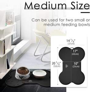 แผ่นรองอาหารสัตว์เลี้ยงซิลิโคนกันน้ำรั่วไหล รูปทรงไม่สม่ำเสมอ ขนาด 1 ซม. ทนทาน นำเข้าจากเวียดนาม เกรดอาหาร พกพาสะดวก ป้องกันการหกเลอะเทอะ - Product Image 6