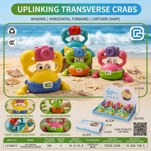 Jouet mécanique à remonter en forme de crabe de dessin animé, en plastique, longue portée, pour bébés et enfants - Product Image 6