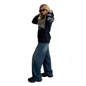 Nuova Felpa con Cappuccio Y2K da <span class=keywords><strong>Donna</strong></span> 2026, Stile Harajuku, Hip Hop <span class=keywords><strong>Vintage</strong></span>, Stampa Termica, Nera, con Zip Intera e Maniche Lunghe - Product Image 3